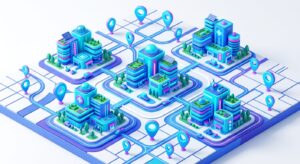 의료 지도 컨셉 3D 일러스트